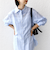 【WEB限定】〈洗濯機可能〉アシンメトリー ストライプ シャツ