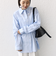 【WEB限定】〈洗濯機可能〉アシンメトリー ストライプ シャツ