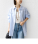 【WEB限定】〈洗濯機可能〉アシンメトリー ストライプ シャツ