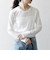 SHIPS any:〈洗濯機可能〉シアー リブ ロング スリーブ クルーネック TEE