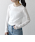 SHIPS any:〈洗濯機可能〉シアー リブ ロング スリーブ クルーネック TEE