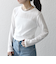 SHIPS any:〈洗濯機可能〉シアー リブ ロング スリーブ クルーネック TEE