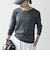 SHIPS any:〈洗濯機可能〉シアー リブ ロング スリーブ クルーネック TEE