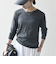 SHIPS any:〈洗濯機可能〉シアー リブ ロング スリーブ クルーネック TEE