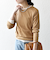 SHIPS any:〈洗濯機可能〉シアー リブ ロング スリーブ クルーネック TEE