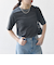 SHIPS any:〈洗濯機可能〉シアー リブ ハーフ スリーブ クルーネック TEE