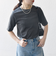 SHIPS any:〈洗濯機可能〉シアー リブ ハーフ スリーブ クルーネック TEE