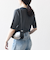 SHIPS any:〈洗濯機可能〉シアー リブ ハーフ スリーブ クルーネック TEE