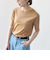 SHIPS any:〈洗濯機可能〉シアー リブ ハーフ スリーブ クルーネック TEE