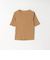 SHIPS any:〈洗濯機可能〉シアー リブ ハーフ スリーブ クルーネック TEE