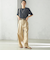 SHIPS Primary Navy Label:チノパンツ