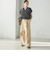 SHIPS Primary Navy Label:チノパンツ