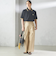 SHIPS Primary Navy Label:チノパンツ