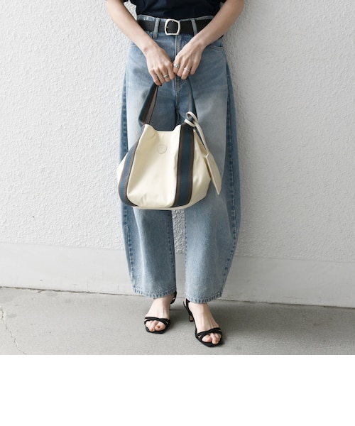 新品未使用　シップスエニイ別注　folna 2wayラインナイロントートバッグ SHIPS any別注】Folna: 2WAY ライン ナイロン トート バッグ