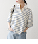 SHIPS any:〈洗濯機可能〉パイル ボーダー ラガーTEE