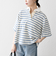SHIPS any:〈洗濯機可能〉パイル ボーダー ラガーTEE