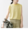 SHIPS any:〈洗濯機可能〉パイル ボーダー ノースリーブ TEE