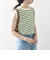 SHIPS any:〈洗濯機可能〉パイル ボーダー ノースリーブ TEE