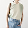 SHIPS any:〈洗濯機可能〉パイル ボーダー ノースリーブ TEE