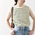 SHIPS any:〈洗濯機可能〉パイル ボーダー ノースリーブ TEE