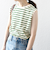 SHIPS any:〈洗濯機可能〉パイル ボーダー ノースリーブ TEE