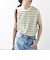 SHIPS any:〈洗濯機可能〉パイル ボーダー ノースリーブ TEE