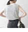 SHIPS any:〈洗濯機可能〉パイル ボーダー ノースリーブ TEE