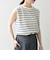 SHIPS any:〈洗濯機可能〉パイル ボーダー ノースリーブ TEE
