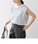 SHIPS any:〈洗濯機可能〉パイル ボーダー ノースリーブ TEE
