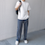 SHIPS any: デザイン リブ ハイゲージ ポンチ クルーネック Tシャツ◇