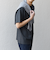 SHIPS any: デザイン リブ ハイゲージ ポンチ クルーネック Tシャツ◇