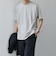 SHIPS any: デザイン リブ ハイゲージ ポンチ クルーネック Tシャツ◇