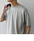 SHIPS any: デザイン リブ ハイゲージ ポンチ クルーネック Tシャツ◇
