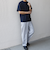 SHIPS any: デザイン リブ ハイゲージ ポンチ クルーネック Tシャツ◇