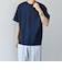 SHIPS any: デザイン リブ ハイゲージ ポンチ クルーネック Tシャツ◇