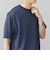 SHIPS any: デザイン リブ ハイゲージ ポンチ クルーネック Tシャツ◇