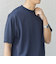 SHIPS any: デザイン リブ ハイゲージ ポンチ クルーネック Tシャツ◇
