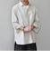 SHIPS any:〈洗濯機可能〉コットン/リネン 7分袖  スキッパー プルオーバー シャツ 25SS◇