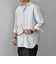 SHIPS any:〈洗濯機可能〉コットン/リネン 7分袖  スキッパー プルオーバー シャツ 25SS◇