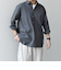 SHIPS any:〈洗濯機可能〉コットン/リネン 7分袖  スキッパー プルオーバー シャツ 25SS◇