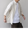 SHIPS any:〈洗濯機可能〉コットン/リネン ７分袖 レギュラー シャツ 25SS◇