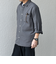 SHIPS any:〈洗濯機可能〉コットン/リネン ７分袖 レギュラー シャツ 25SS◇