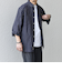 SHIPS any:〈洗濯機可能〉コットン/リネン ストライプ ７分袖 レギュラー シャツ◇