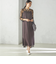 〈結婚式・パーティ〉kaene:フロッキー レース × サテン 2WAY ワンピース