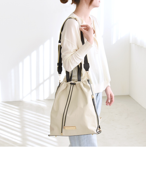 quaranciel: 3way ラインショルダー リュックサック（A4対応） quaranciel: 3way ラインショルダー リュックサック トート