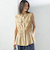 〈手洗い可能〉IMPERIAL LINEN Wポケット ノースリーブ シャツ