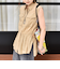 〈手洗い可能〉IMPERIAL LINEN Wポケット ノースリーブ シャツ