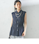 〈手洗い可能〉IMPERIAL LINEN Wポケット ノースリーブ シャツ
