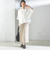 【一部WEB限定】〈手洗い可能〉IMPERIAL LINEN スキッパー ブラウス
