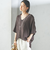 【一部WEB限定】〈手洗い可能〉IMPERIAL LINEN スキッパー ブラウス